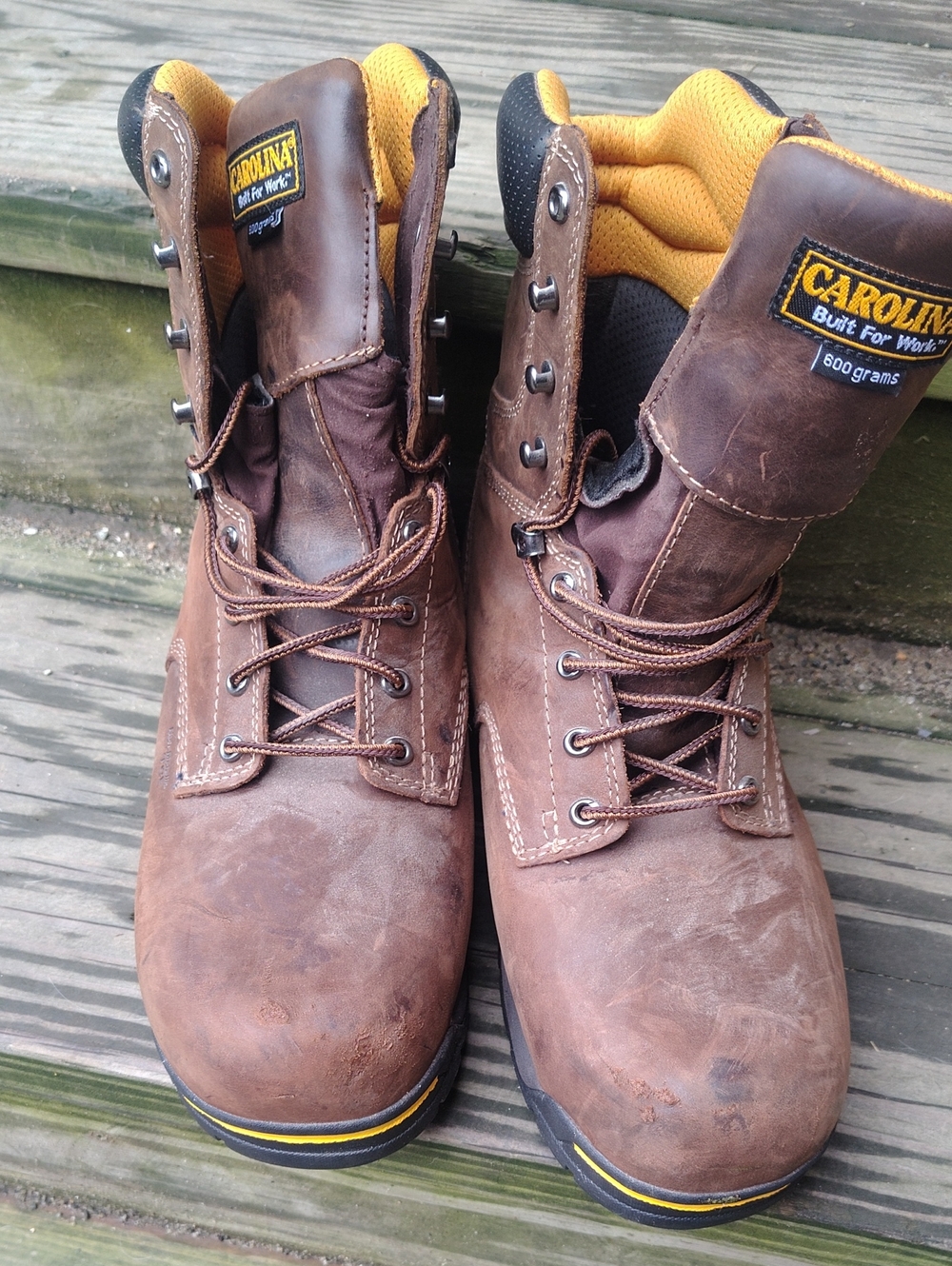 Carolina Men's Brown Work Boots - Insulated 600g